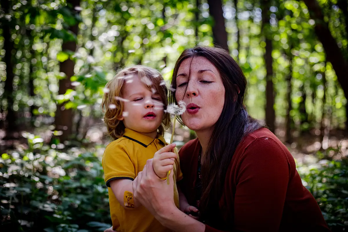 Fotoshoot met het gezin